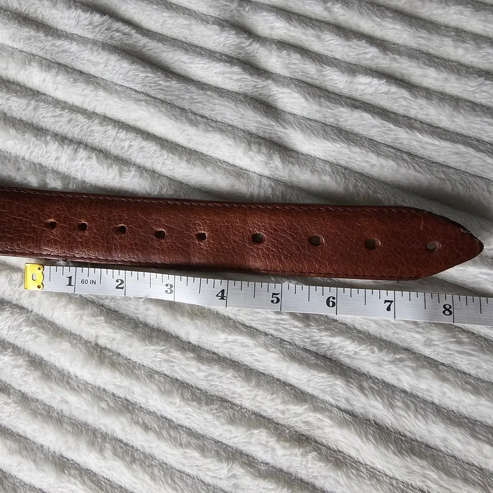 W.Kleinberg Mens American Bison Leather Belt 42 Brown Classic Western Rugged